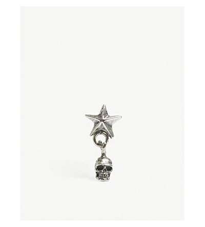 Emanuele Bicocchi Star And Skull Sterling Silver Earring