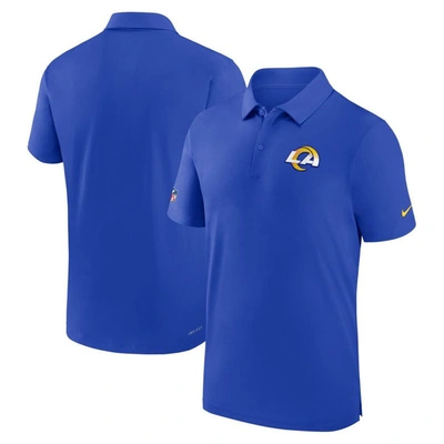 Nike Men's  Royal Los Angeles Rams Sideline Coaches Dri-fit Polo Shirt