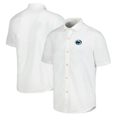 Tommy Bahama White Penn State Nittany Lions Coconut Point Palm Vista Islandzone Camp Button-up Shirt