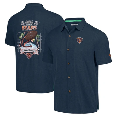 Tommy Bahama Navy Chicago Bears Tidal Kickoff Camp Button-up Shirt