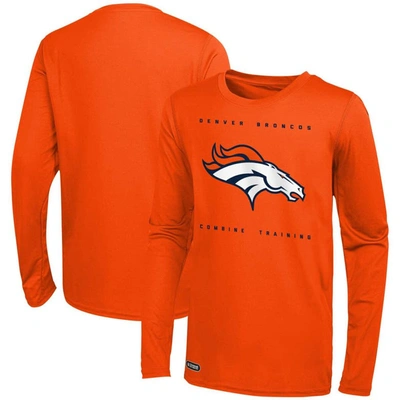 Outerstuff Orange Denver Broncos Side Drill Long Sleeve T-shirt
