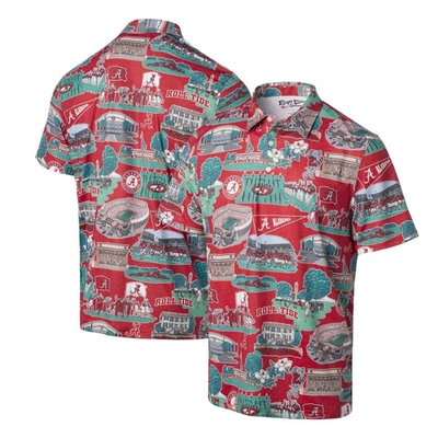 Reyn Spooner Crimson Alabama Crimson Tide Scenic Polo
