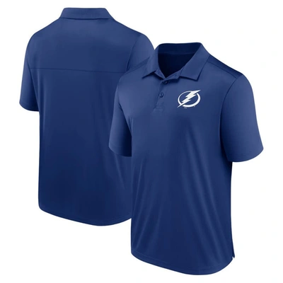 Fanatics Branded  Blue Tampa Bay Lightning Left Side Block Polo