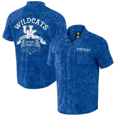 Darius Rucker Collection By Fanatics Royal Kentucky Wildcats Team Colour Button-up Shirt