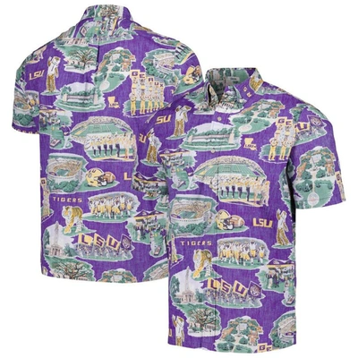 Reyn Spooner Purple Lsu Tigers Scenic Button-down Shirt