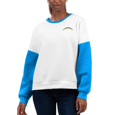 G-iii 4her By Carl Banks White Los Angeles Chargers A-game Pullover Sweatshirt