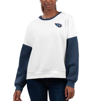 G-iii 4her By Carl Banks White Tennessee Titans A-game Pullover Sweatshirt