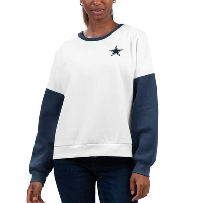 G-iii 4her By Carl Banks White Dallas Cowboys A-game Pullover Sweatshirt