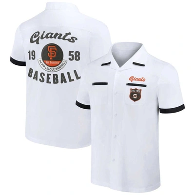 Darius Rucker Collection By Fanatics White San Francisco Giants Bowling Button-up Shirt