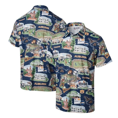 Reyn Spooner Navy Auburn Tigers Scenic Polo