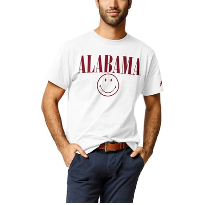 League Collegiate Wear White Alabama Crimson Tide Smiley All American T-shirt