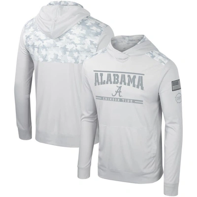 Colosseum Grey Alabama Crimson Tide Oht Military Appreciation Long Sleeve Hoodie T-shirt