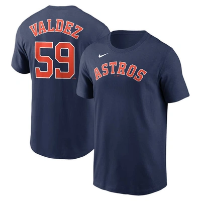 Nike Men's  Framber Valdez Navy Houston Astros Player Name And Number T-shirt