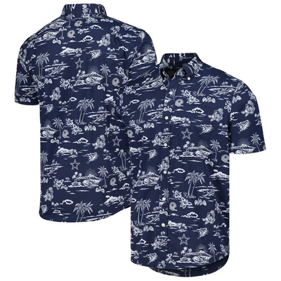 Reyn Spooner Navy Dallas Cowboys Throwback Kekai Print Button-up Shirt