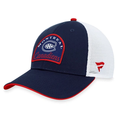 Fanatics Branded Navy/white Montreal Canadiens Fundamental Adjustable Hat
