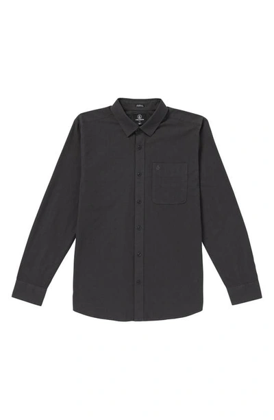 Volcom Date Knight Classic Fit Button-up Shirt In Stealth