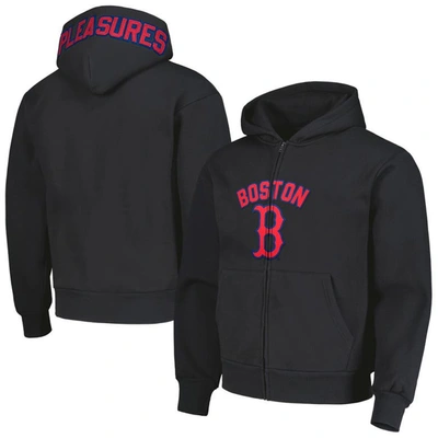 Pleasures Black Boston Red Sox Opening Day Full-zip Hoodie