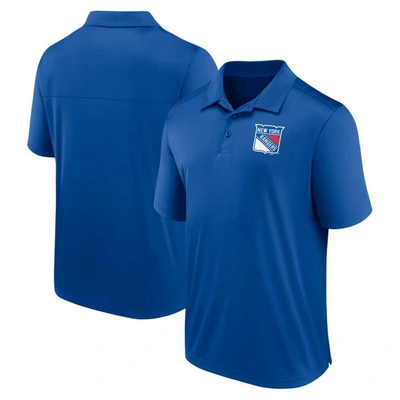 Fanatics Branded  Blue New York Rangers Left Side Block Polo