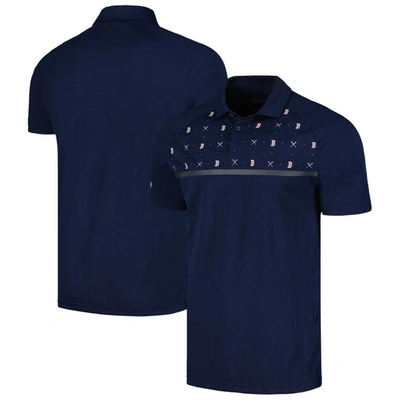 Levelwear Navy Boston Red Sox Sector Batter Up Raglan Polo