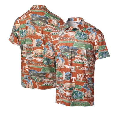 Reyn Spooner Burnt Orange Texas Longhorns Scenic Polo