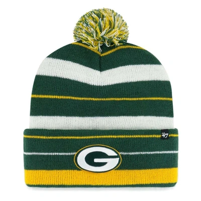 47 ' Green Green Bay Packers Powerline Cuffed Knit Hat With Pom