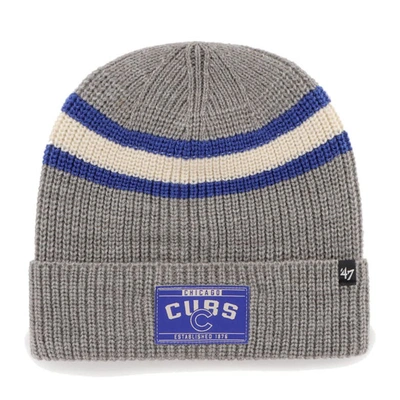 47 ' Graphite Chicago Cubs Penobscot Cuffed Knit Hat