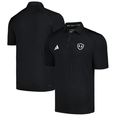 Adidas Originals Adidas  Black Miami Hurricanes Strategy Aeroready Polo