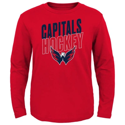 Outerstuff Kids' Youth Red Washington Capitals Showtime Long Sleeve T-shirt