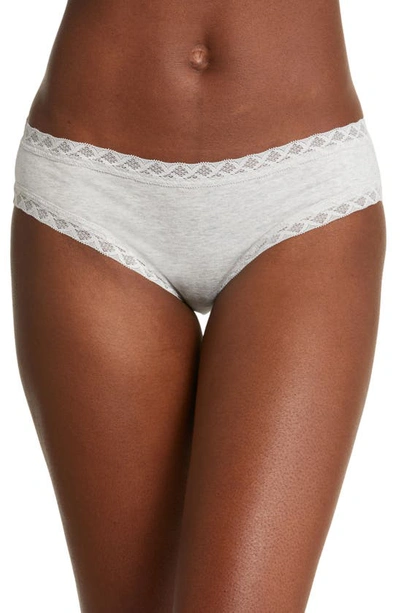 Natori Bliss Girl Briefs In Light Grey Heather