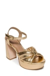 Bernardo Veronika Platform Sandal In Gold