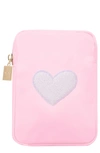 Bloc Bags Mini Heart Cosmetics Bag In Baby Pink