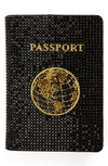 Judith Leiber Traveler Crystal Beaded Passport Holder In Jet