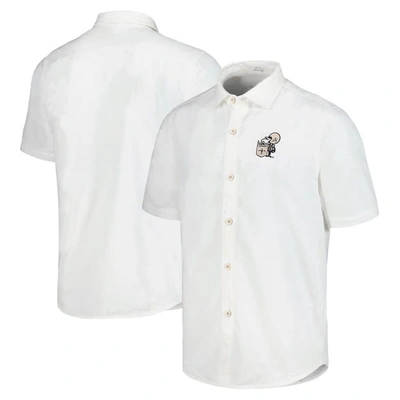Tommy Bahama White New Orleans Saints Sport Coconut Point Palm Vista Islandzone Button-up Camp Shirt