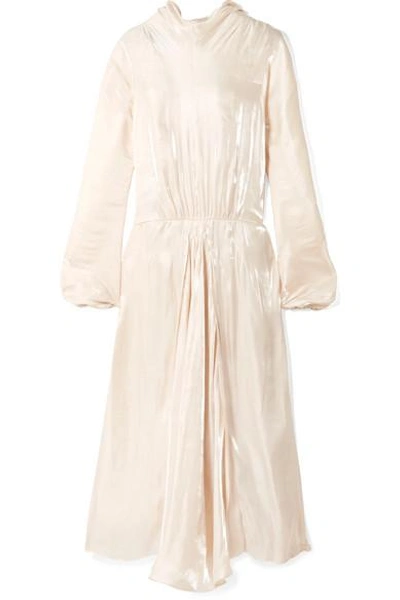 Prada Silk-charmeuse Gown In Ivory