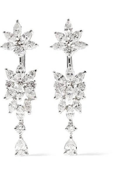 Yeprem 18-karat White Gold Diamond Earrings