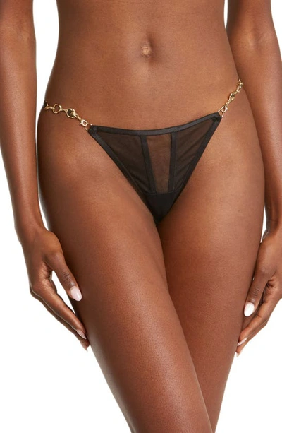 Bluebella Emery Thong In Black/gold