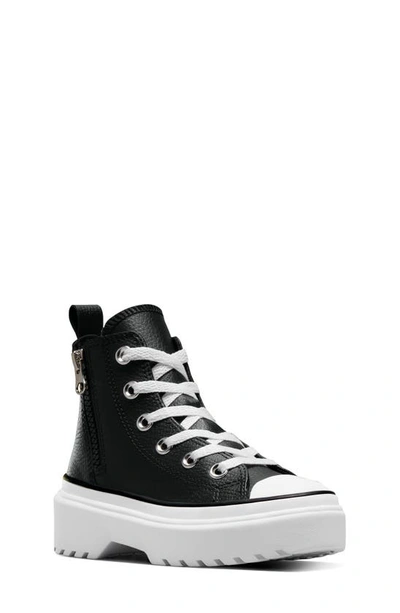 Converse Kids' Chuck Taylor® All Star® Lugged High Top Trainer In Black/ White/ White