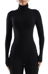 N By Naked Wardrobe The Nw Turtleneck Top In Black