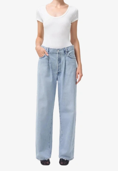 Agolde Dax High-rise Jeans In Blue