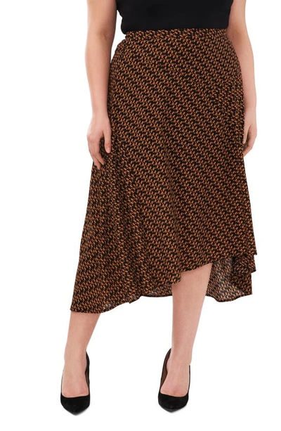 Halogen Asymmetric Skirt In Rich Black
