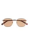 Le Specs Neptune Deux 52mm Square Sunglasses In Gold