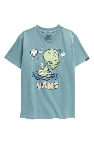 Vans Kids' Alien Pool Party Cotton Graphic T-shirt In North Atlantic