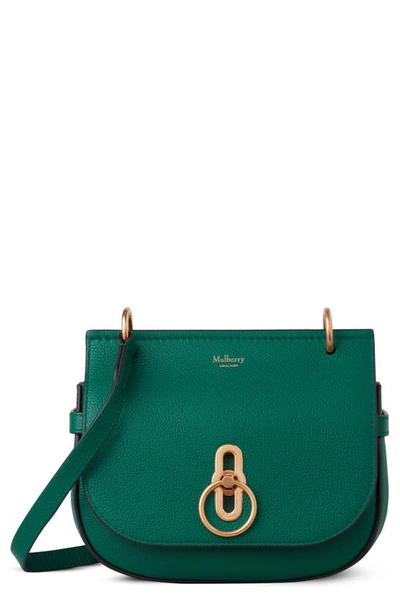 Mulberry Small Amberley Leather Crossbody Bag In Malachite