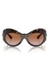 Versace 58mm Irregular Sunglasses In Havana