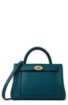 Mulberry Small Islington Silky Calfskin Satchel In Titanium Blue