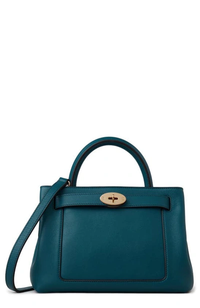 Mulberry Small Islington Silky Calfskin Satchel In Titanium Blue