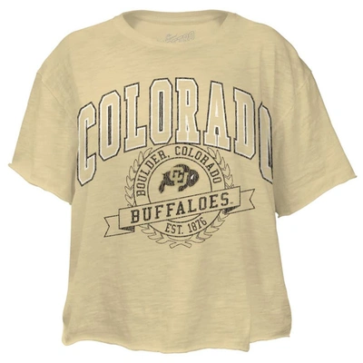 Retro Brand Original  Gold Colorado Buffaloes Seal Cropped T-shirt