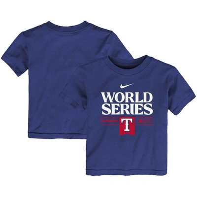 Nike Kids' Toddler   Royal Texas Rangers 2023 World Series Authentic Collection T-shirt