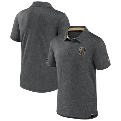 Fanatics Branded  Gray Vegas Golden Knights Authentic Pro Jacquard Polo