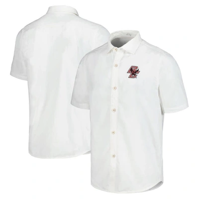Tommy Bahama White Boston College Eagles Coconut Point Palm Vista Islandzone Camp Button-up Shirt